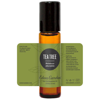 Edens Garden Tea Tree Essential Oil Roll-On - 100% Pure Premium Grade (10 ml)