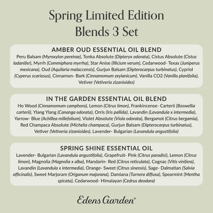 Edens Garden Spring Essential Oils 3-Set – 10 ml x 3, Therapeutic Grade, Undiluted Aromatherapy