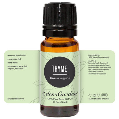 Edens Garden Thyme Essential Oil – 100% Pure, Premium Grade, Undiluted (10 ml)