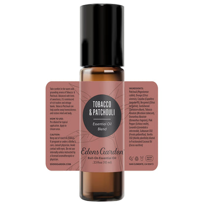 Edens Garden Tobacco Patchouli Essential Oil Roll-On – 10 ml, 100% Pure, Premium Grade, Skin Safe