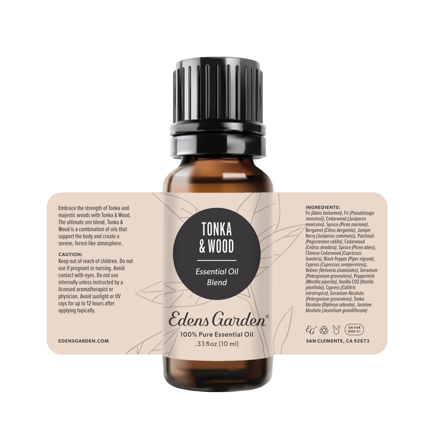 Edens Garden Tonka & Wood Essential Oil Blend – 100% Pure Premium Grade, 10 ml
