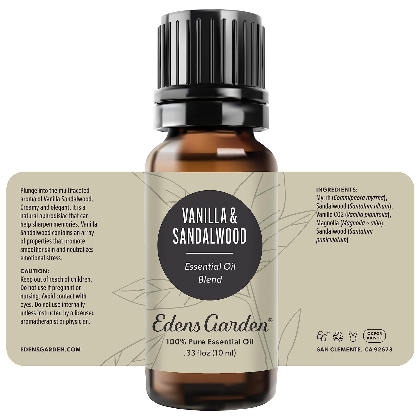Edens Garden Vanilla Sandalwood Essential Oil Blend – 10 ml | 100% Pure, Premium Grade