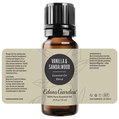 Edens Garden Vanilla Sandalwood Essential Oil Blend – 10 ml | 100% Pure, Premium Grade