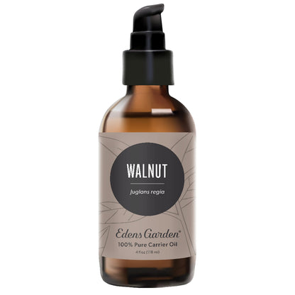 Edens Garden Walnut Carrier Oil – 100% Pure Cold-Pressed & Hexane Free (118 ml / 4 fl oz)