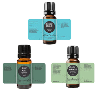 Edens Garden Aches & Pains Essential Oils 3 Pack – 100% Pure Therapeutic Grade