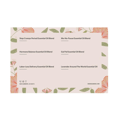 Edens Garden Women Essential Oils Discovery Sampler – 6 x .92ml, Therapeutic Grade, PMS & Menopause Support