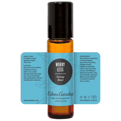 Edens Garden Worry Less Roll-On – 100% Pure Essential Oils, 10 ml