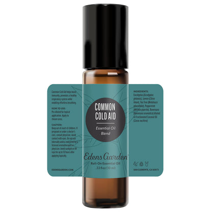 Edens Garden Common Cold Essential Oil Roll-On Blend – 100% Pure, Pre-Diluted, 10 ml (.33 fl oz)