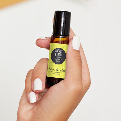Edens Garden Energy & Focus Essential Oil Roll-On – 100% Pure, Premium Grade, Kid & Skin Safe