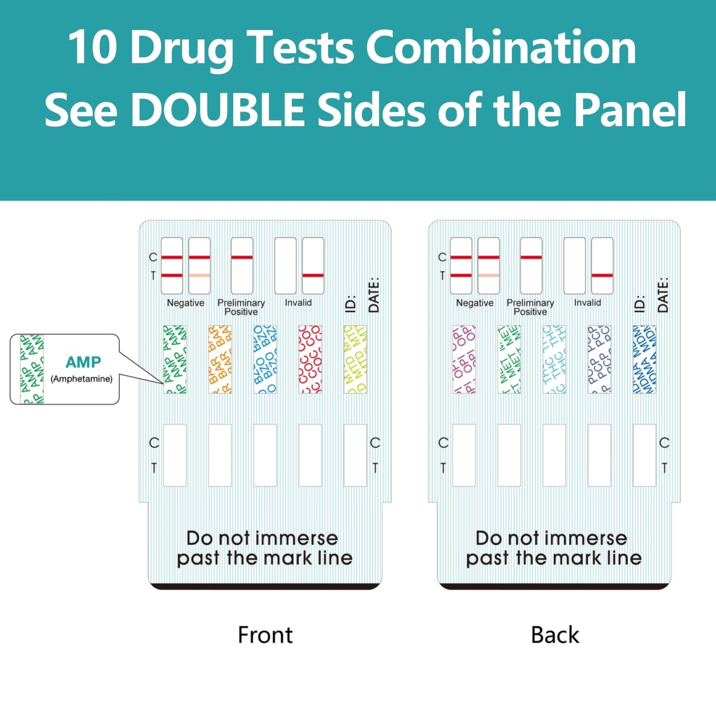 Easy@Home 6-Pack Urine Drug Test Kit – Multi-Drug Screen (AMP, BZO, COC, THC, MET, MOR, BAR, MDMA, PCP, MTD) – Instant Results #EDOAP-3104