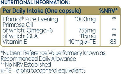 Efamol Evening Primrose Oil 1000mg – 30 Capsules | EPO Supplement