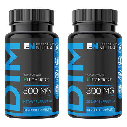 Effective Nutra Dim 300mg with BioPerine – Extra Strength Estrogen Blocker for Men & Women | Hormone & Metabolism Support | 4 Month Supply