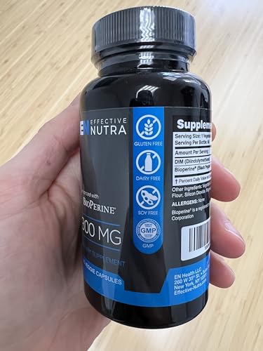 Effective Nutra Dim 300mg with BioPerine – Extra Strength Estrogen Blocker for Men & Women | Hormone & Metabolism Support | 4 Month Supply