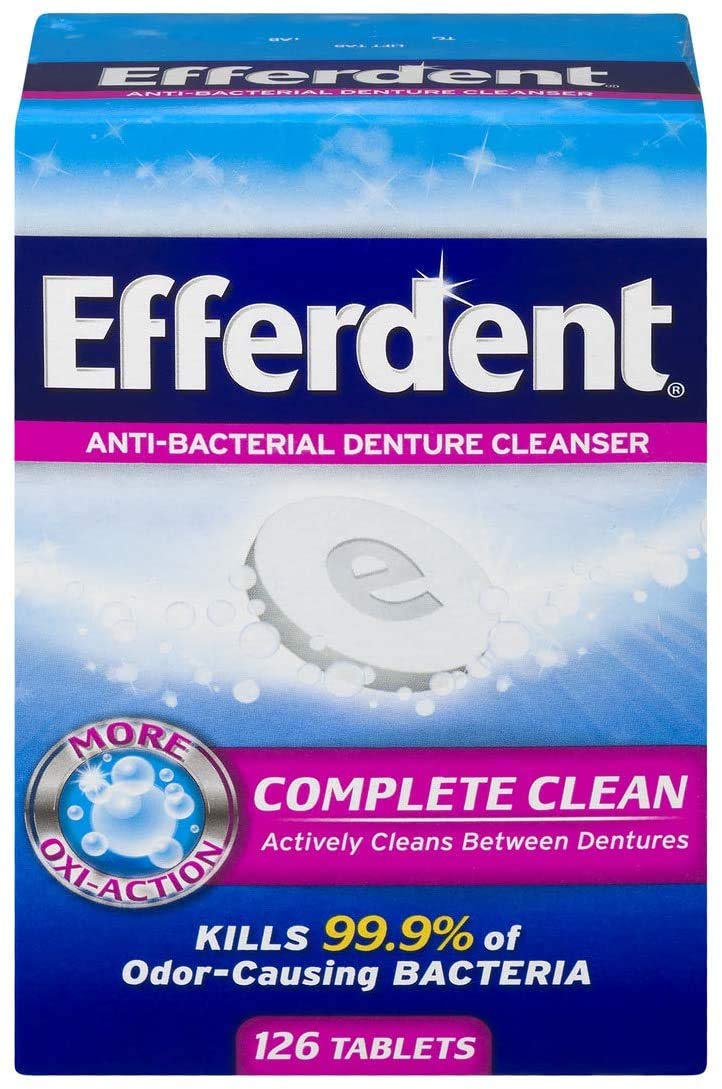 Efferdent Anti-Bacterial Denture Cleanser - 126 Count