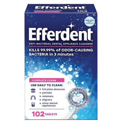 Efferdent Denture Cleaner, 102 ct | Denture Cleanser