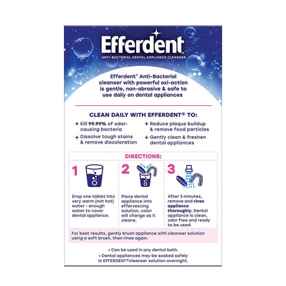 Efferdent Denture Cleanser Tablets – Complete Clean, 102 Tablets