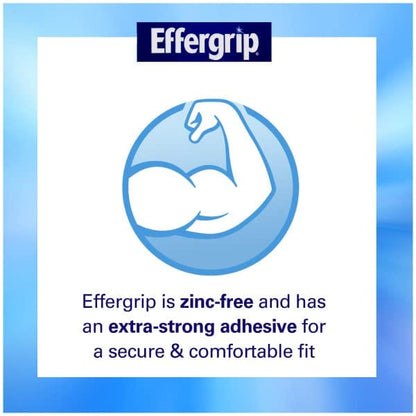 Effergrip Denture Adhesive Cream – Extra Strong Hold, Zinc Free, ADA Seal, 2.5 oz (Pack of 6)