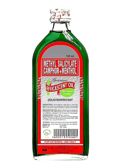 Efficascent Oil 100ml - Genuine Methyl Salicylate Camphor Menthol Liniment