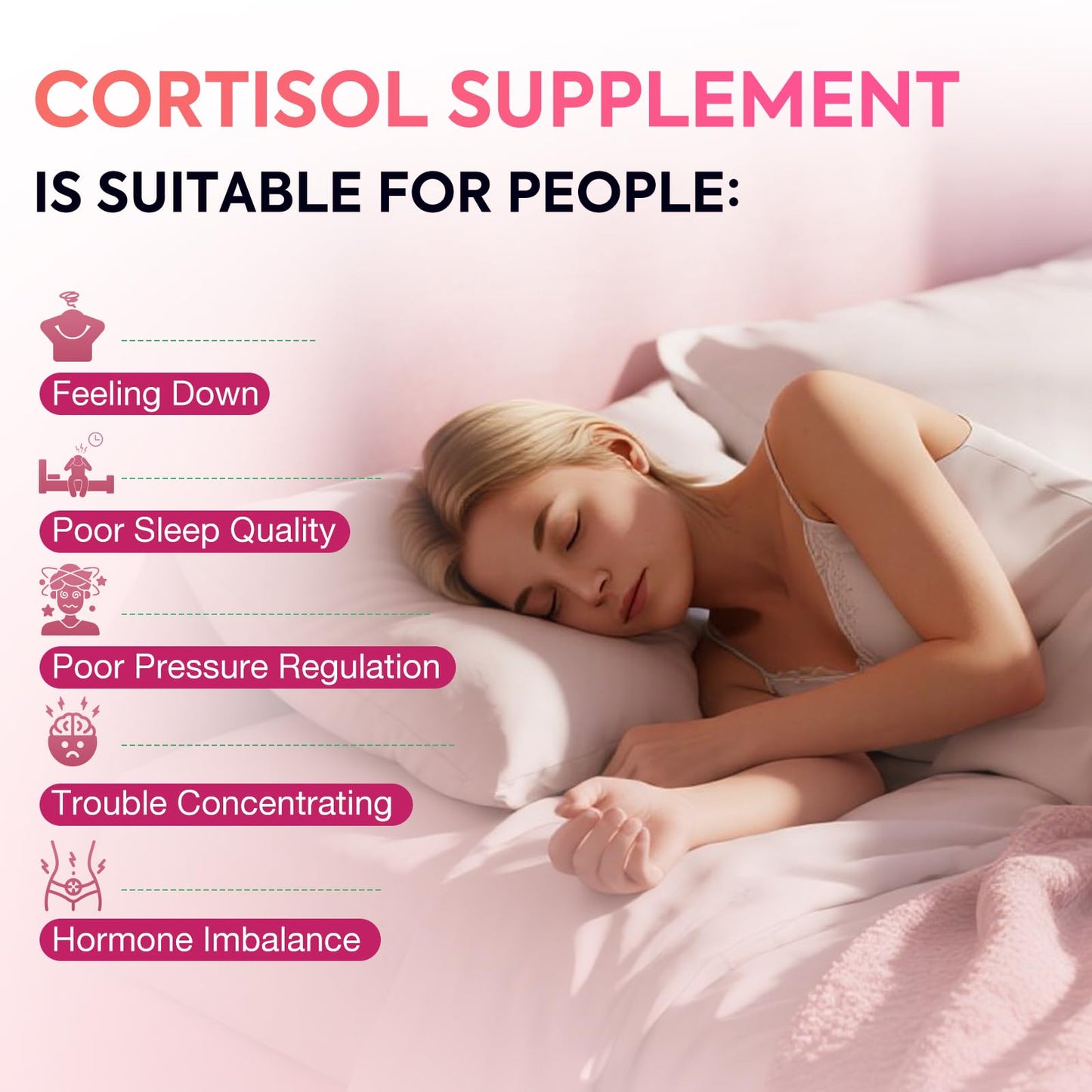 Efioist Cortisol Supplement for Women - 17-in-1 Hormone Harmony, Mood, Sleep & Focus | 30 Capsules