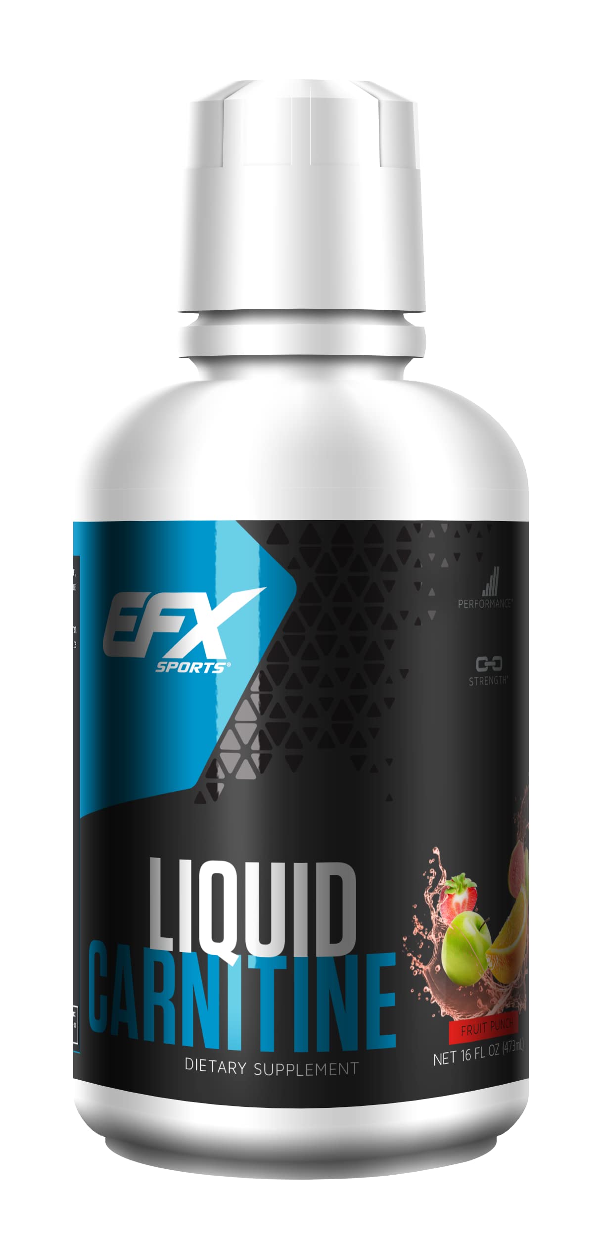 EFX Sports L-Carnitine Liquid 1500mg – Performance & Strength (31 Servings, Fruit Punch)