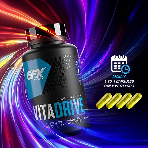 EFX Sports Vita Drive – Athlete Multivitamin, 30 Servings, 120 Capsules