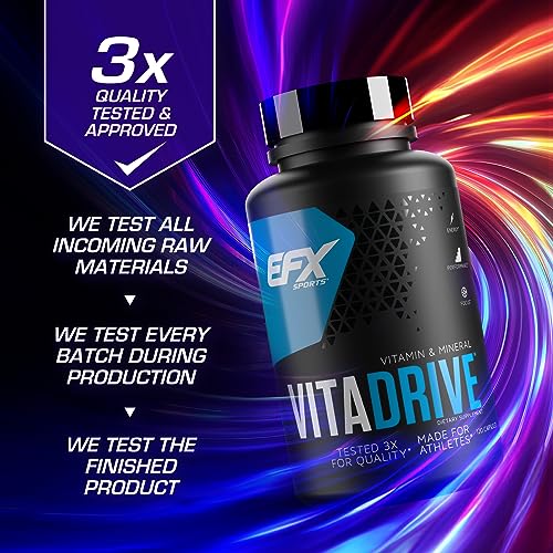 EFX Sports Vita Drive – Athlete Multivitamin, 30 Servings, 120 Capsules