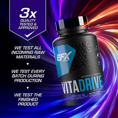 EFX Sports Vita Drive – Athlete Multivitamin, 30 Servings, 120 Capsules