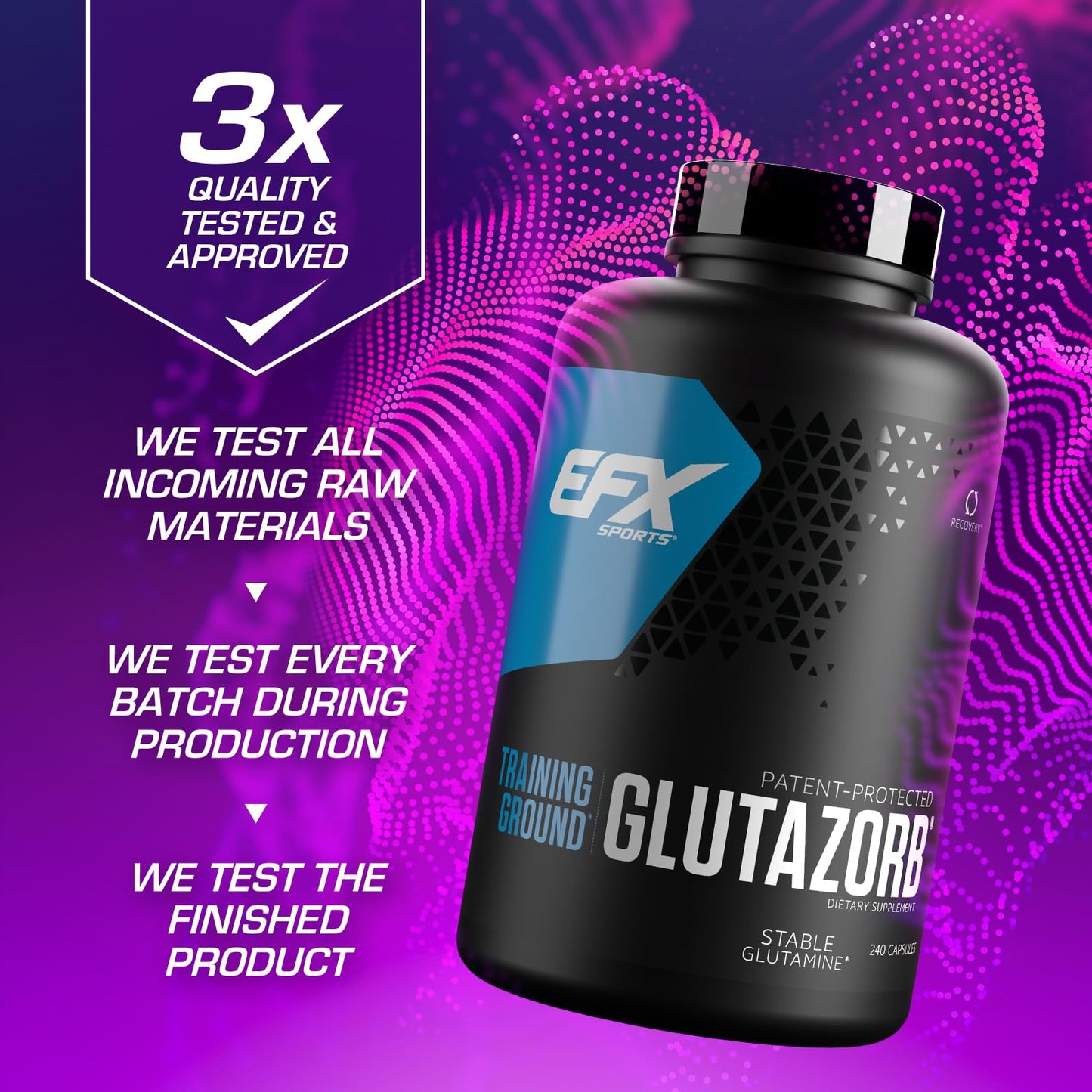 EFX Training Ground Glutazorb Caps – pH-Correct Glutamine for Digestion & Immune Support