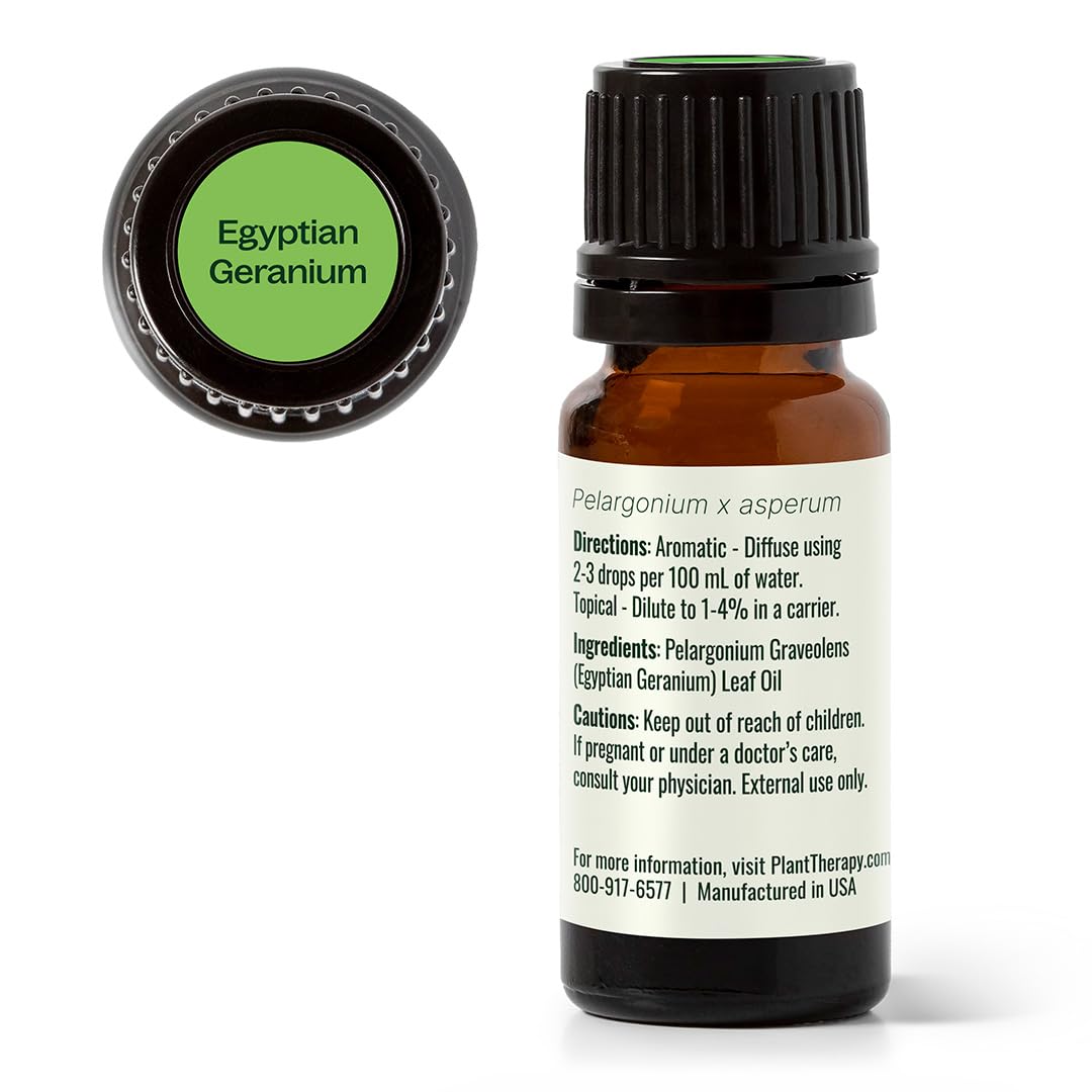 Plant Therapy Egyptian Geranium Essential Oil – 100% Pure, Therapeutic Grade, 10 mL