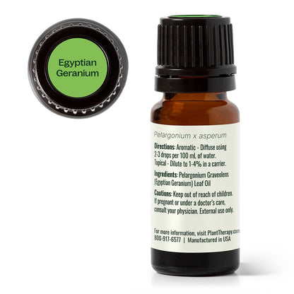 Plant Therapy Egyptian Geranium Essential Oil – 100% Pure, Therapeutic Grade, 10 mL