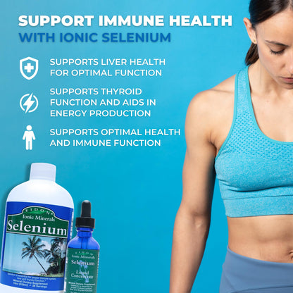 Eidon Ionic Selenium Drops – Liquid Selenium Supplement, 2 oz | Supports Thyroid & Liver Health