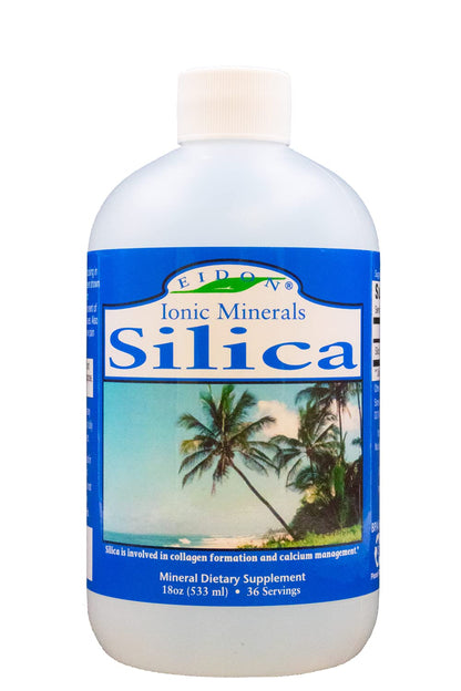 Eidon Liquid Silica Mineral Concentrate – Hair, Skin & Nails, Collagen Support (18 oz)