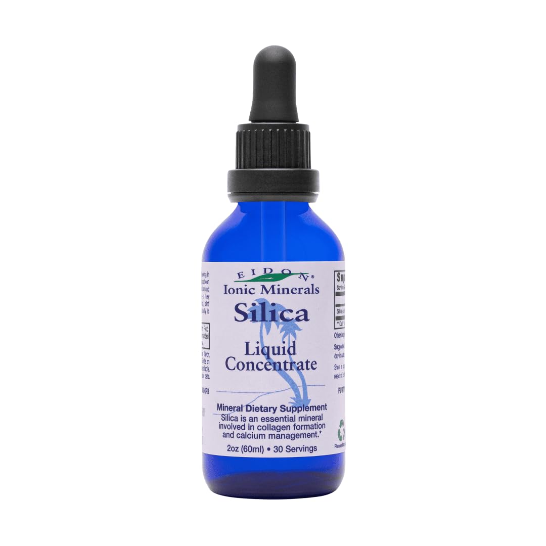 Eidon Liquid Silica Mineral Concentrate – Silica Drops for Hair, Skin & Nails (Collagen Support) 2 oz