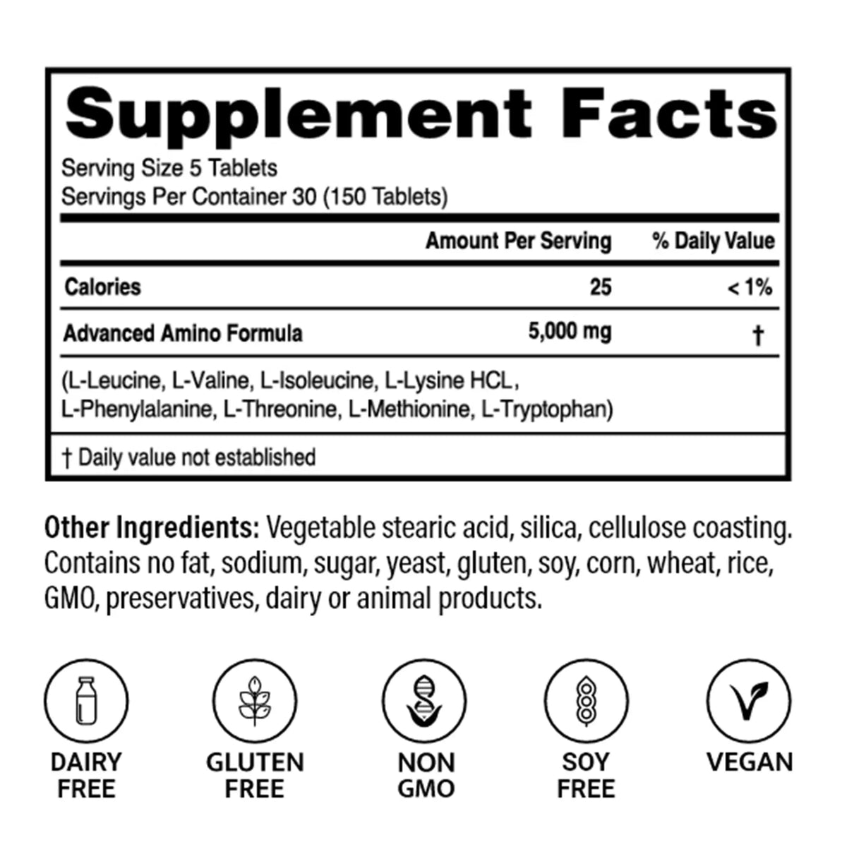 Advanced Bionutritionals Advanced Amino Formula Tablets – 8 Essential Amino Acids, Vegan & Non-GMO BritishVita | Premium UK Vitamins & Wellness Supplements