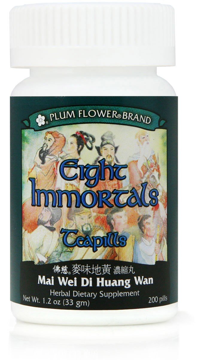 Eight Immortals Teapills (Mai Wei Di Huang Wan) – 200 ct by Plum Flower