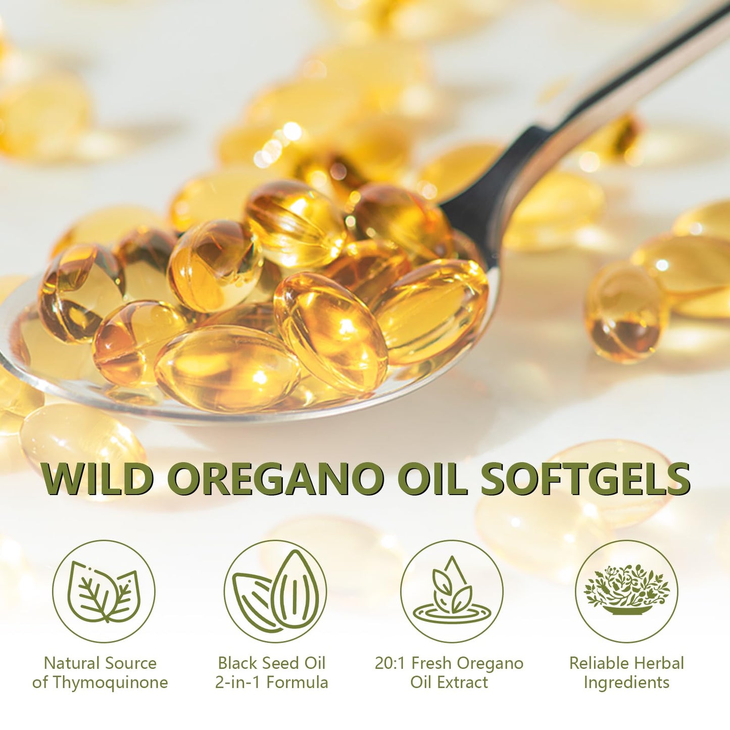 EILTEAU Oil of Oregano with Black Seed Oil - 6000mg Oregano Oil Capsules | Non-GMO, Gluten Free