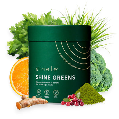 eimele Shine Greens – Plant-Based Greens Powder for Gut Health & Immunity | 42 Servings