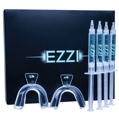 EZZI Teeth Whitening Kit - Fast 44% Carbamide Peroxide Whitening for Discolored Teeth and Intrinsic Stains