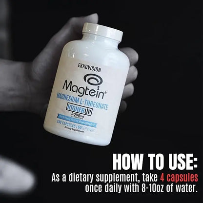 Ekkovision Magtein Magnesium L-Threonate – 2000 mg per Serving, 60 Servings, Memory & Cognitive Support BritishVita | Premium UK Vitamins & Wellness Supplements