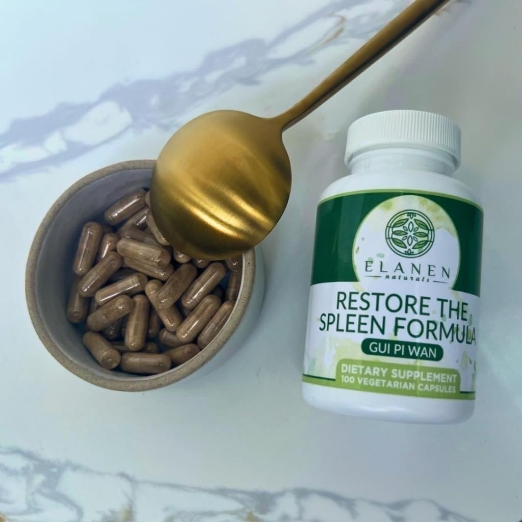 Elanen Naturals Gui Pi Wan - 3rd Party Tested - Restore Spleen & Mind - 100 Veg Capsules
