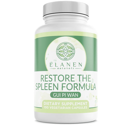 Elanen Naturals Gui Pi Wan - 3rd Party Tested - Restore Spleen & Mind - 100 Veg Capsules