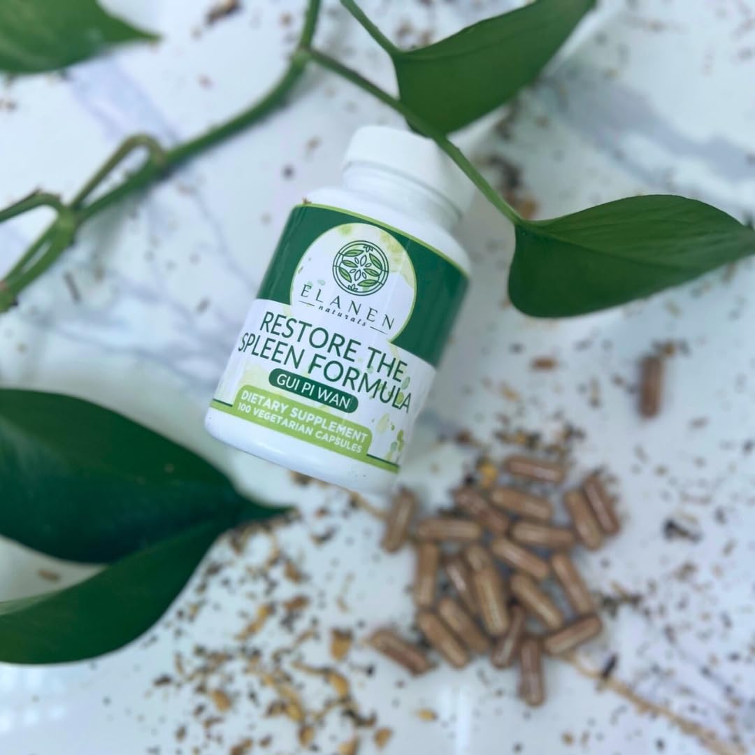 Elanen Naturals Gui Pi Wan - 3rd Party Tested - Restore Spleen & Mind - 100 Veg Capsules