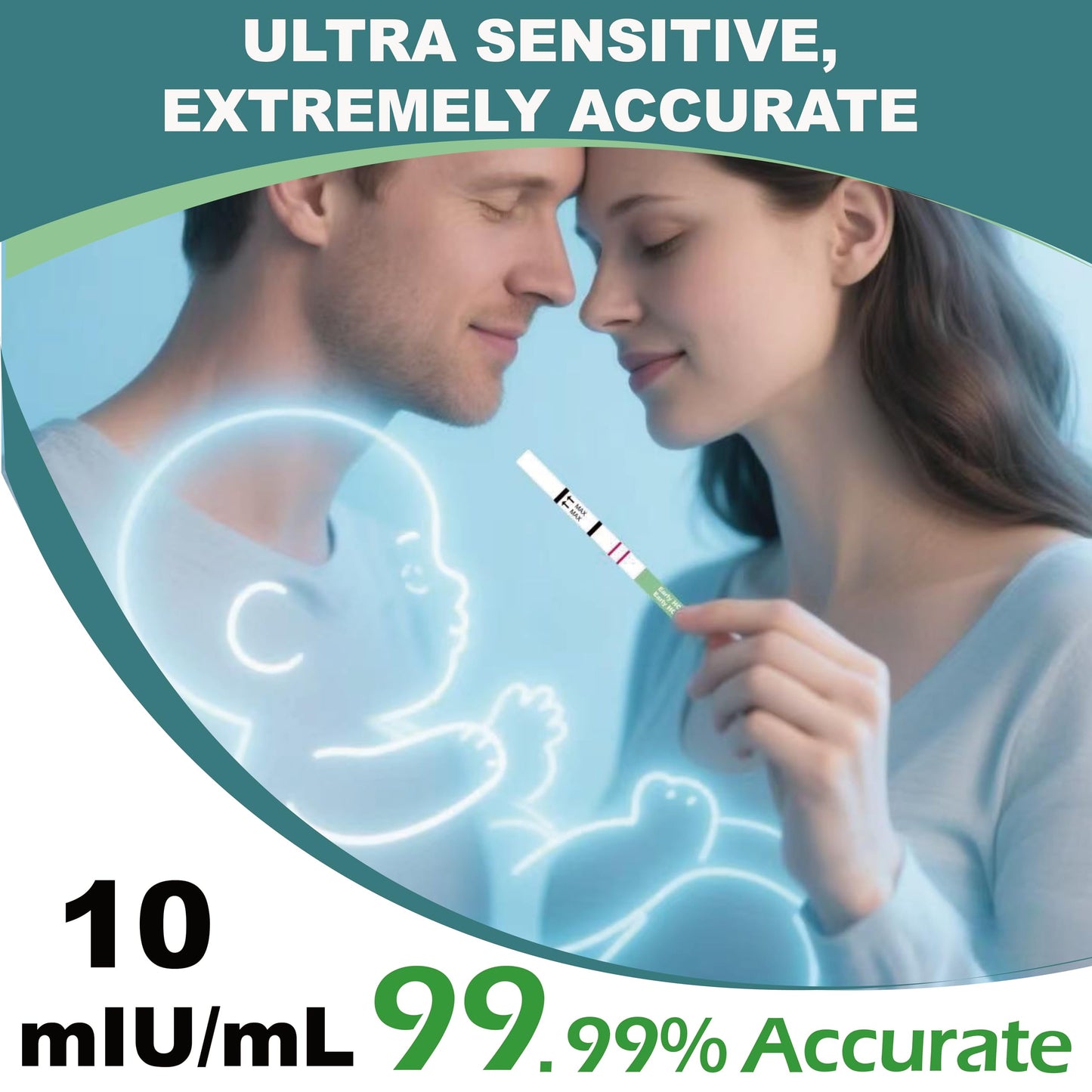 Elate Early Detection Pregnancy Test Strips – 6 Days Early, 100 Count