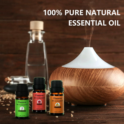 Elaunva Essential Oils Set – 4x10ml Pure Aromatherapy Oils (Lavender, Clove, Tea Tree, Lemon)