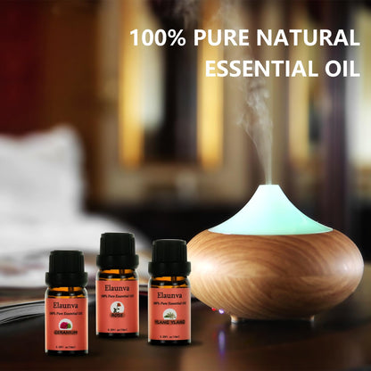 Elaunva Essential Oils Set – 6 Pure Floral Oils for Aromatherapy & Home Fragrance