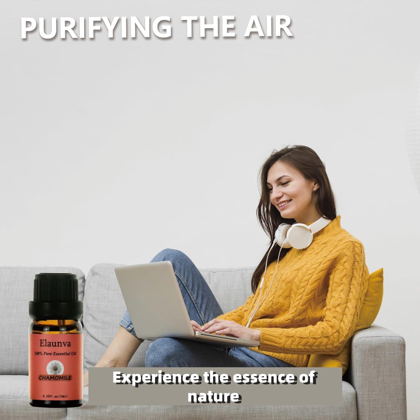 Elaunva Essential Oils Set – 6 Pure Floral Oils for Aromatherapy & Home Fragrance