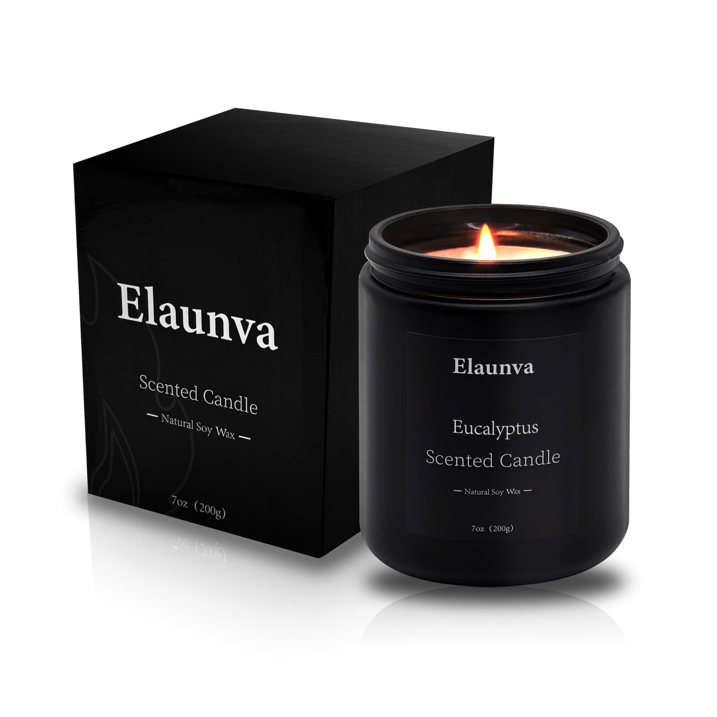 Elaunva Eucalyptus Scented Candle - 7oz, Natural Soy Wax, Aromatherapy