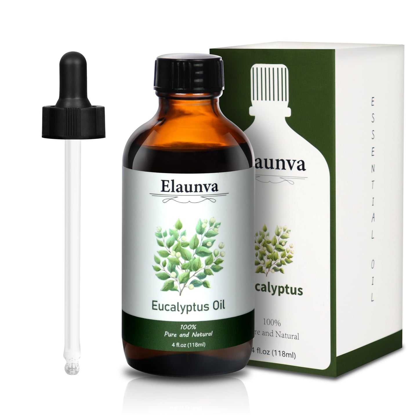 Elaunva Eucalyptus Essential Oil – 4oz (118ml) | 100% Pure & Natural