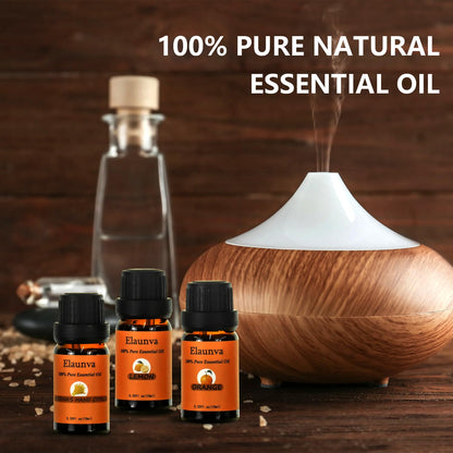 Elaunva Essential Oils Set - 4 Scents (0.33 Fl Oz Each) for Aromatherapy & Home Fragrance