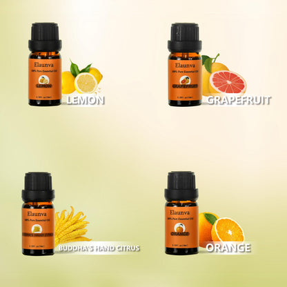 Elaunva Essential Oils Set - 4 Scents (0.33 Fl Oz Each) for Aromatherapy & Home Fragrance